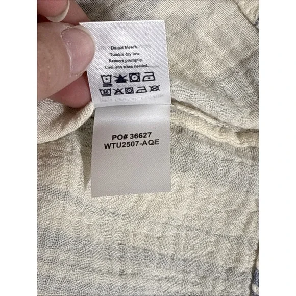 Faherty Organic Cotton Top Womens Small Gauze Striped Sleeveless Comfort‎ Casual - Picture 8 of 10